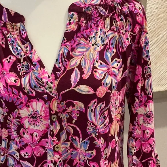 Lilly Pulitzer cotton 3/4 sleeve mini dress - Picture 2 of 7